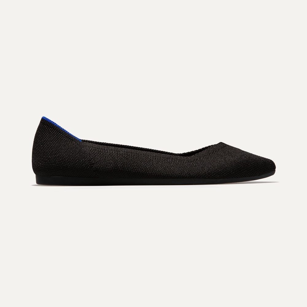 Rothy’s Black Pointed Toe Flat, sz 9.5 - Picture 2 of 15